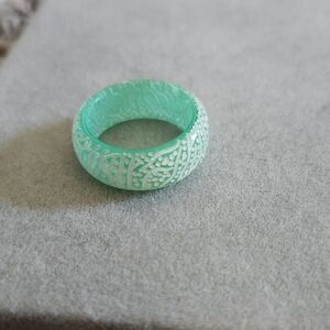 Elegant Mint Green Patterned‎ Ring